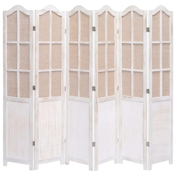 Blackpool Room Divider White 105×165 cm Fabric