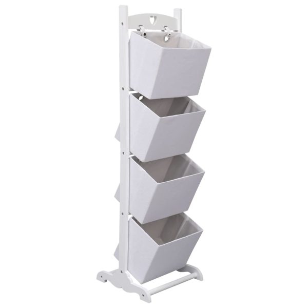 Basket Rack 35x35x125 cm Wood
