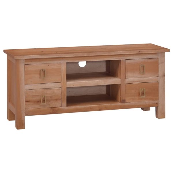 Prestwich TV Cabinet 100x30x45 cm Solid Mahogany Wood