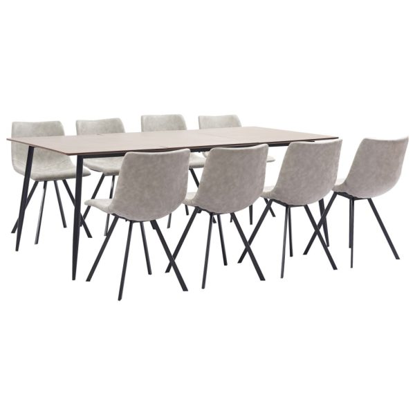 Dining Set Faux Leather