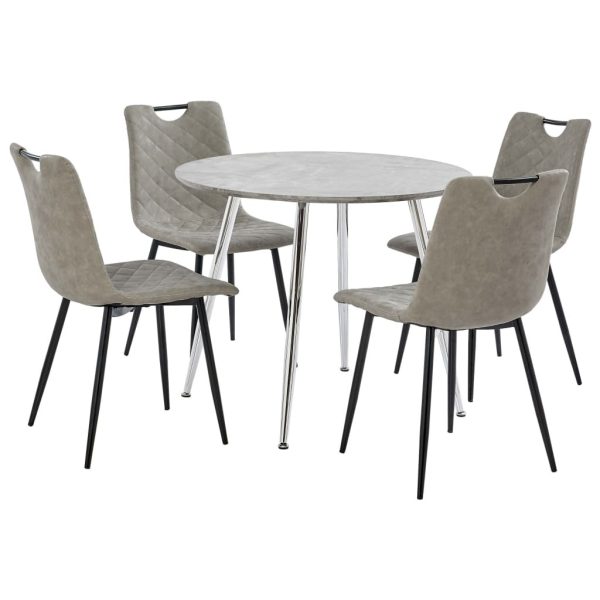 Dining Set Faux Leather