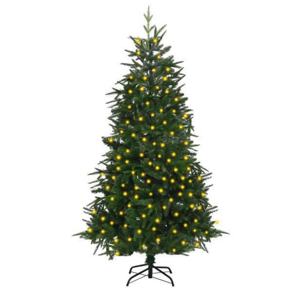 Artificial Christmas Tree with LEDs Green PVC&PE