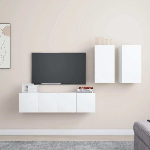 Kingston 4 Piece TV Cabinet Set Engineered Wood