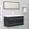 2 Piece Bathroom Furniture Set Engineered Wood