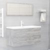 2 Piece Bathroom Furniture Set Engineered Wood