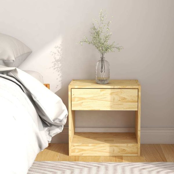 Wantage Bedside Cabinet 40x31x40 cm Solid Pinewood