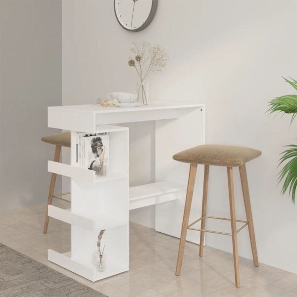 Bar Table with Storage Rack 100x50x101.5 cm Engineered Wood