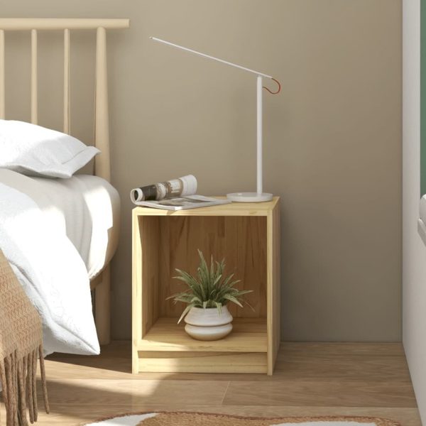 Hoover Bedside Cabinet 35.5×33.5×41.5 cm Solid Pinewood