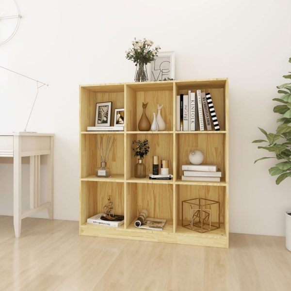 Book Cabinet/Room Divider 104×33.5×110 cm Solid Pinewood