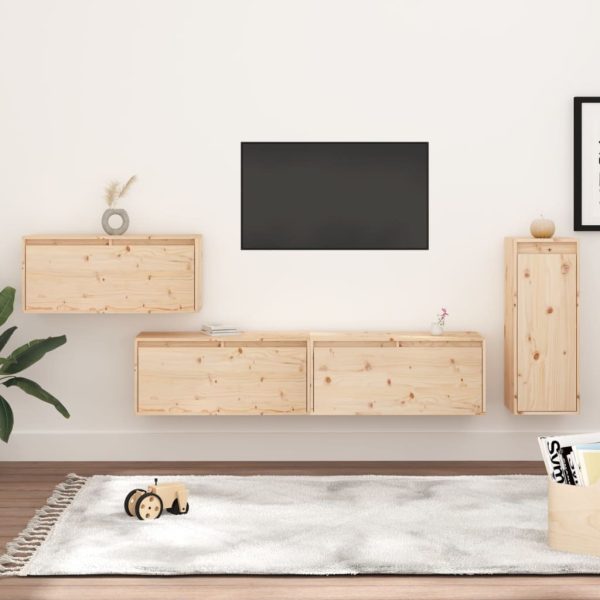 Canterbury TV Cabinets 4 pcs Solid Wood Pine