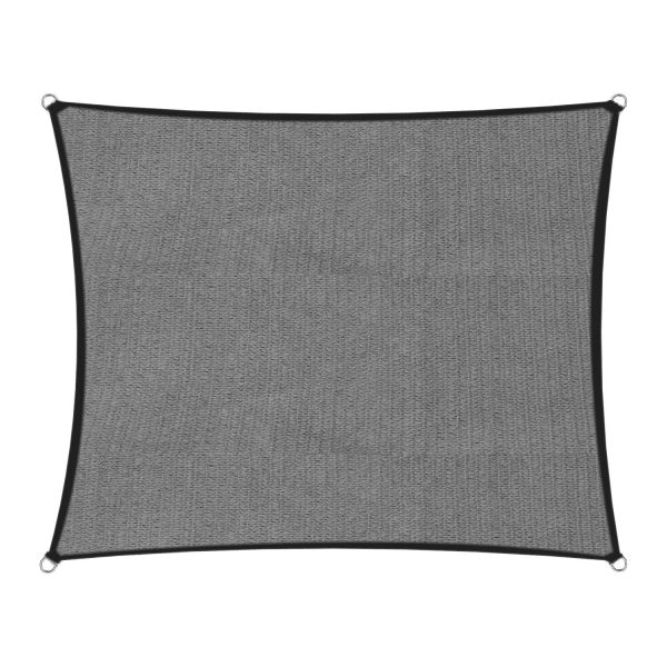 Wallaroo Outdoor Sun Shade Sail Canopy Grey Square – 6 x 6 M