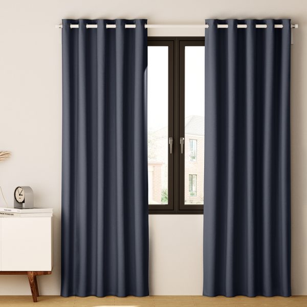 2X Blockout Curtains Blackout Window Curtain Eyelet