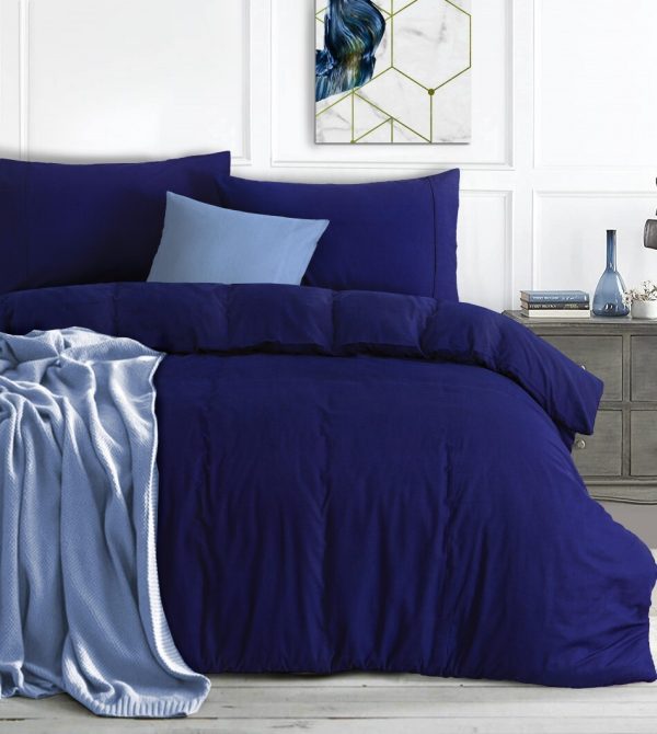 Elan Linen 100% Egyptian Cotton Vintage Washed 500TC Quilt Cover Set