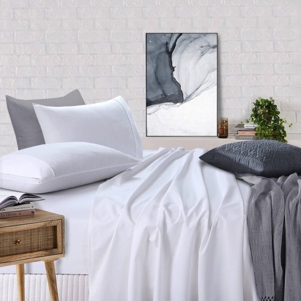 Elan Linen 100% Egyptian Cotton Vintage Washed 500TC 50 cm Deep Bed Sheets Set