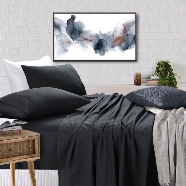 Elan Linen 100% Egyptian Cotton Vintage Washed 500TC 50 cm Deep Bed Sheets Set