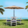 Outdoor Umbrella 2.7m Base Beach Pole Garden Tilt Sun Patio UV