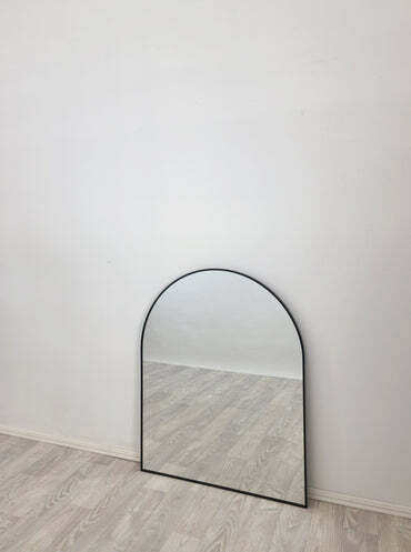 Black Metal Arch Mirror