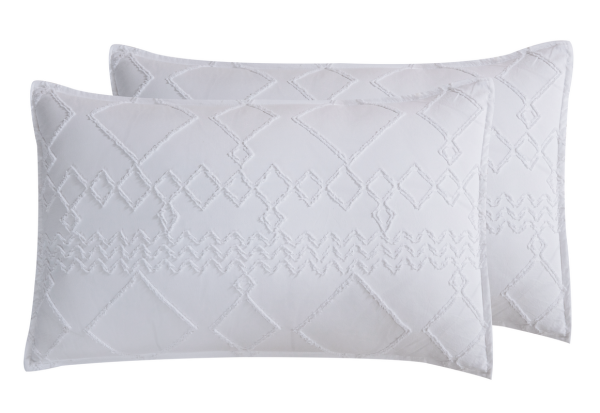 TUFTED MICROFIBRE SUPER SOFT TWIN PACK STANDARD PILLOWCASES