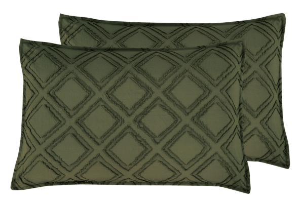 TUFTED MICROFIBRE SUPER SOFT TWIN PACK STANDARD PILLOWCASES