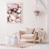 Peony White Frame Canvas Wall Art