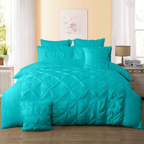 Diamond Pintuck Quilt/Doona/Duvet Cover Set