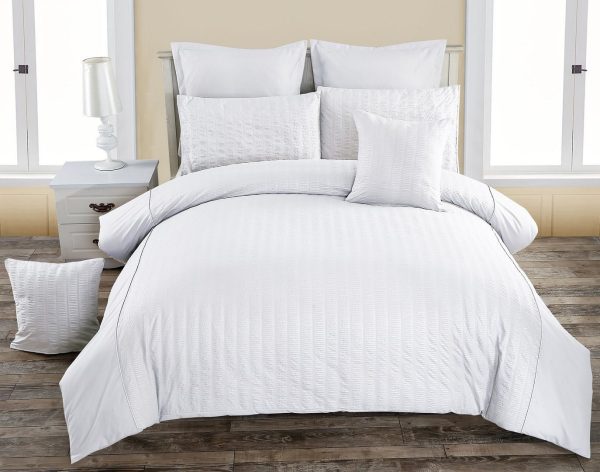 Seersucker Duvet Doona Quilt Cover Set
