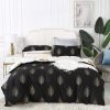 Reversible Design Black Gold Duvet Doona Quilt Cover Set