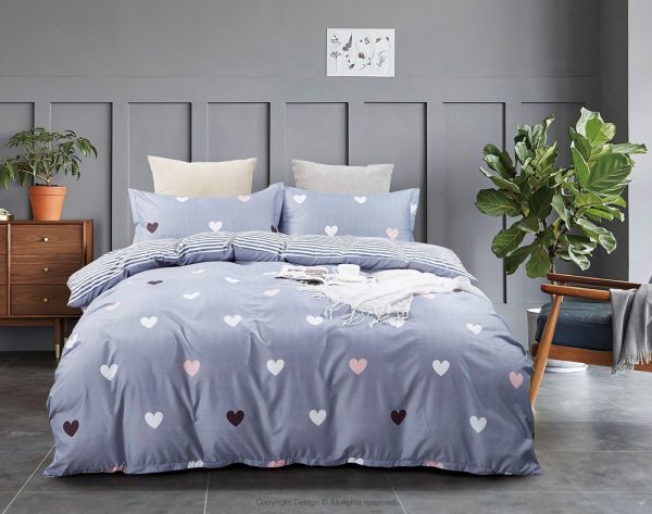 Love Heart Quilt/Doona/Duvet Cover Set