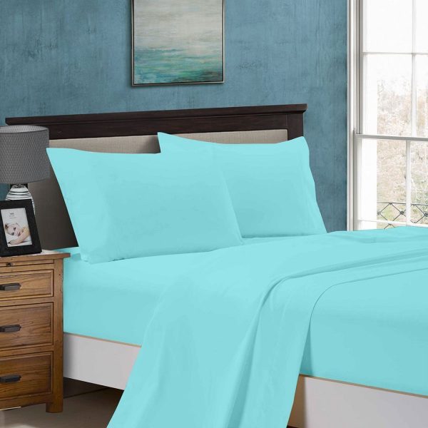 1000TC Ultra Soft King Single Size Bed Flat & Fitted Sheet Set