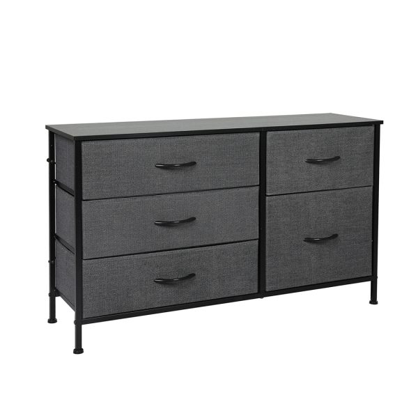 Storage Cabinet Tower Chest of Drawers Dresser Tallboy 5 Drawer