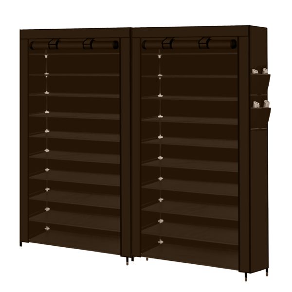 2X Shoe Rack Storage Cabinet Cube DIY Organiser 10 Tier Organizer