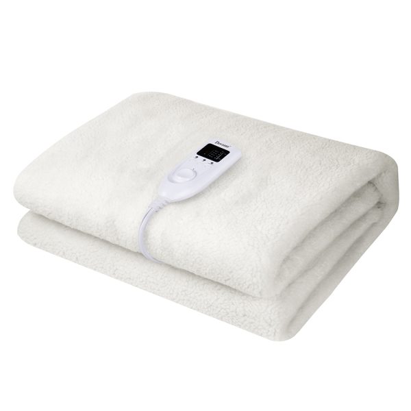 350GSM Electric Blanket Heated Fully Fitted Fleece Pad Washable