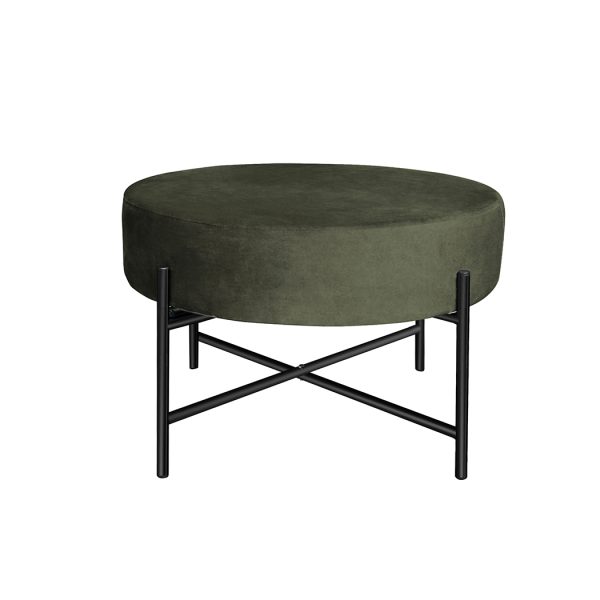 Foot Stool Ottoman Footstool Velvet Accent Chair Round Dressing Vanity.