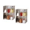 3 Tier Multifunctional PP Plastic Bag Box Portable Cubby DIY Storage Shelves Stackable Handbag Purse Organiser