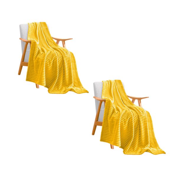 Throw Blanket Warm Cozy Striped Pattern Thin Flannel Coverlet Fleece Bed Sofa Comforter