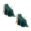 Throw Blanket Warm Cozy Striped Pattern Thin Flannel Coverlet Fleece Bed Sofa Comforter