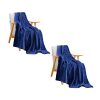Throw Blanket Warm Cozy Striped Pattern Thin Flannel Coverlet Fleece Bed Sofa Comforter