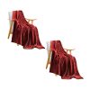 Throw Blanket Warm Cozy Striped Pattern Thin Flannel Coverlet Fleece Bed Sofa Comforter