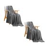 Throw Blanket Warm Cozy Striped Pattern Thin Flannel Coverlet Fleece Bed Sofa Comforter