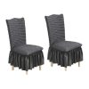 Chair Cover Seat Protector with Ruffle Skirt Stretch Slipcover Wedding Party Home Decor