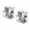 Black Portable 4-Cube 2 Column Storage Organiser Foldable DIY Modular Grid Space Saving Shelf