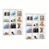 White Portable 3 Column Storage Organiser Foldable DIY Modular Grid Space Saving Shelf