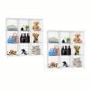 White Portable 3 Column Storage Organiser Foldable DIY Modular Grid Space Saving Shelf