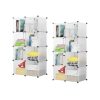8-Cube Transparent Shelf Box Portable Cubby DIY Storage Shelves Modular Closet Organiser