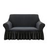 Sofa Cover with Ruffled Skirt Couch Protector High Stretch Lounge Slipcover Home Decor