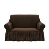 Sofa Cover with Ruffled Skirt Couch Protector High Stretch Lounge Slipcover Home Decor