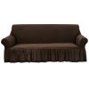 Sofa Cover with Ruffled Skirt Couch Protector High Stretch Lounge Slipcover Home Decor