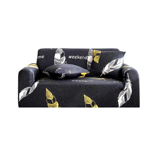 Feather Print Sofa Cover Couch Protector High Stretch Lounge Slipcover Home Decor