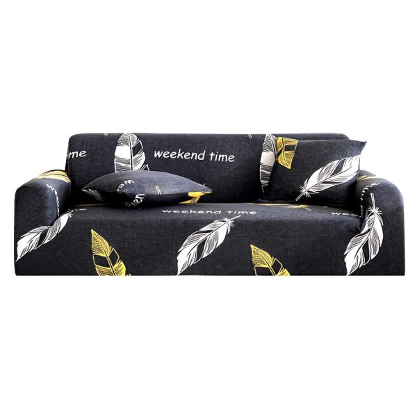 Feather Print Sofa Cover Couch Protector High Stretch Lounge Slipcover Home Decor