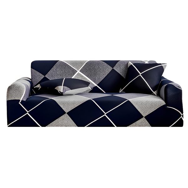 Checkered Sofa Cover Couch Protector High Stretch Lounge Slipcover Home Decor